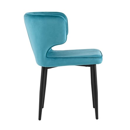 Матео велюр темно-бирюзовый обеденный ножки металл черный