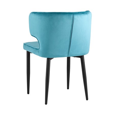 Матео велюр темно-бирюзовый обеденный ножки металл черный