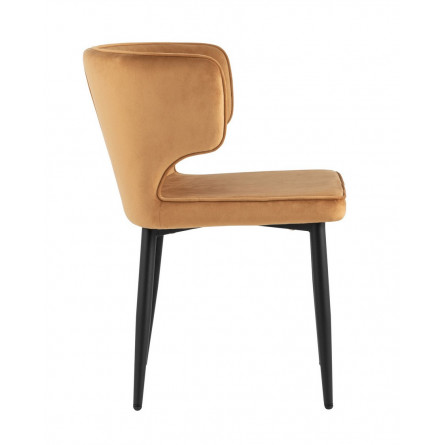 Матео велюр терракотовый ножки металл черный