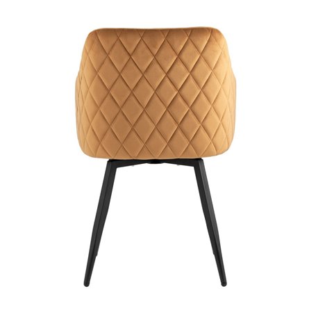 Ника вращающийся велюр терракотовый обеденный ножки металл черный