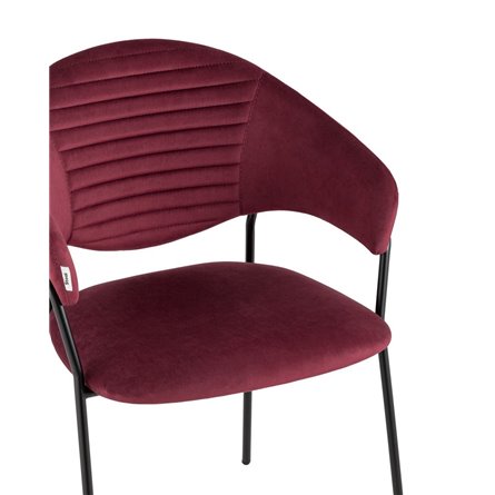 Кларк розовый обивка велюр крестовина хромированный металл