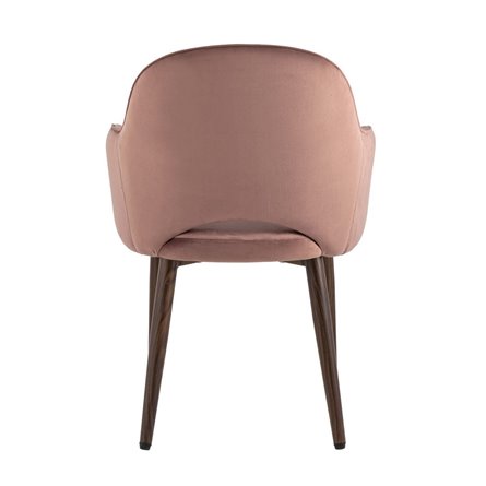 Венера Хани велюр пыльно-розовый обеденный ножки под темное дерево