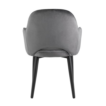 Венера Хани велюр серый обеденный ножки металл черный