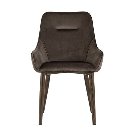 Диана велюр коричневый ножки металл под дерево