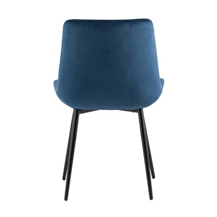 Остин велюр пыльно-синий обеденный ножки металл черный