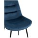 Остин велюр пыльно-синий обеденный ножки металл черный Остин велюр пыльно-синий обеденный ножки металл черный