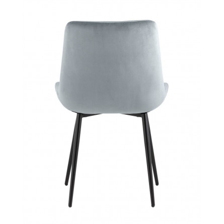 Остин велюр серый обеденный ножки металл черный