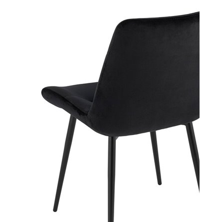 Остин велюр черный обеденный ножки металл черный