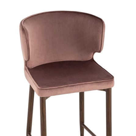 Матео велюр пыльно-розовый ножки дерево