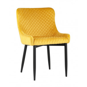 Ститч ткань велюр оранжевый прострочка и черные металлические ножки