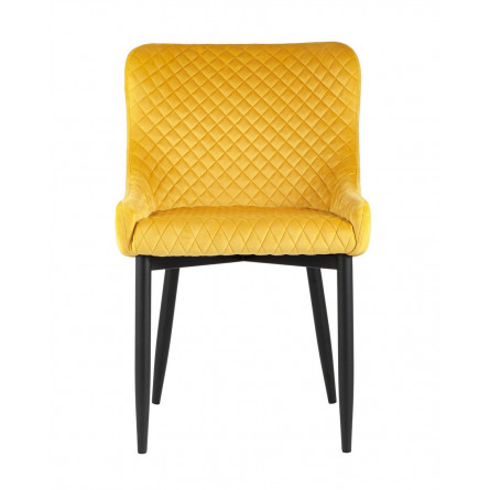 Ститч ткань велюр оранжевый прострочка и черные металлические ножки