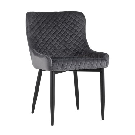 Ститч ткань велюр серый прострочка, черные металлические ножки