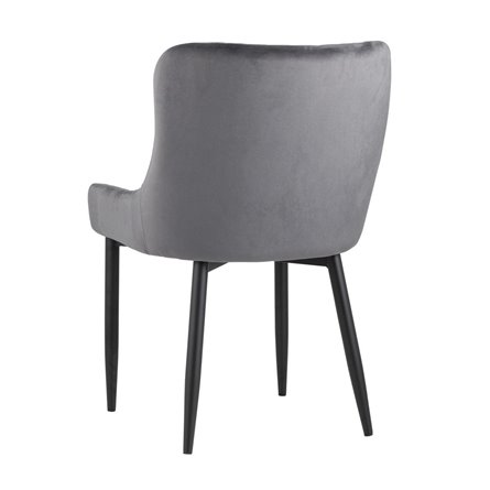 Ститч ткань велюр серый прострочка, черные металлические ножки