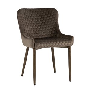 Ститч Хани велюр коричневый обеденный ножкипод темное дерево