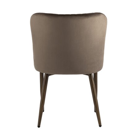 Ститч Хани велюр коричневый обеденный ножкипод темное дерево