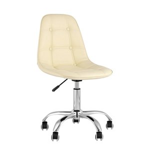 Тейлор экокожа бежевый без подлокотников крестовина металл