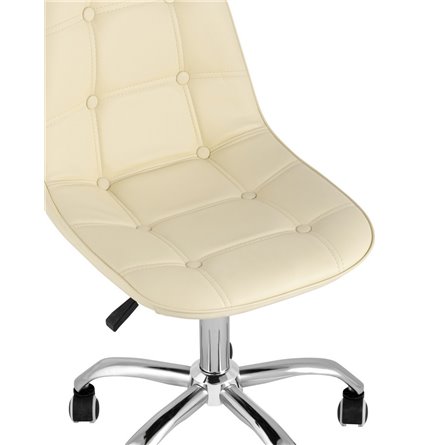 Тейлор экокожа бежевый без подлокотников крестовина металл