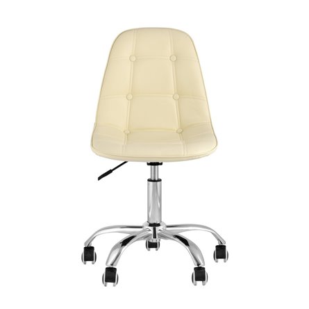 Тейлор экокожа бежевый без подлокотников крестовина металл