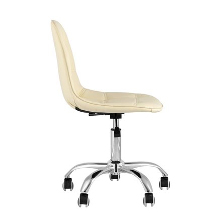 Тейлор экокожа бежевый без подлокотников крестовина металл