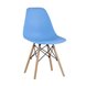 Eames Style DSW голубой, литой полипропилен, стальной каркас, натуральный массив бука