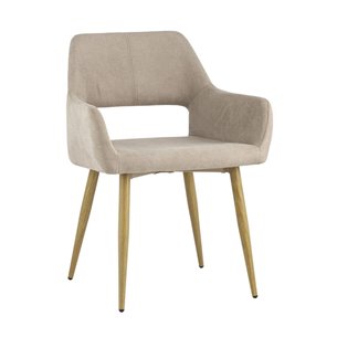 Кромвель бежевый обивка плотная ткань, металлические ножки