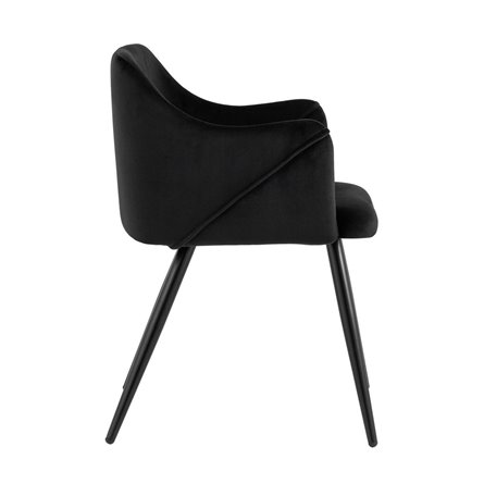 Монарх черный обивка плотная ткань, металлические ножки