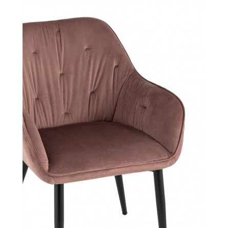 Алекса пыльно-розовый обивка велюр ножки металл цвет черный