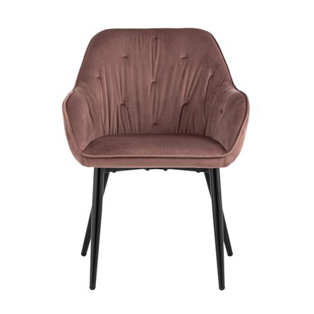 Алекса пыльно-розовый обивка велюр ножки металл цвет черный