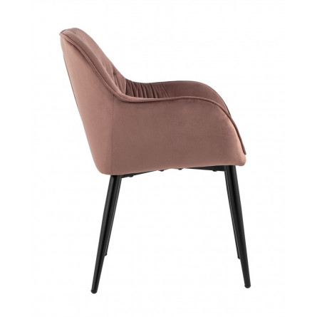 Алекса пыльно-розовый обивка велюр ножки металл цвет черный