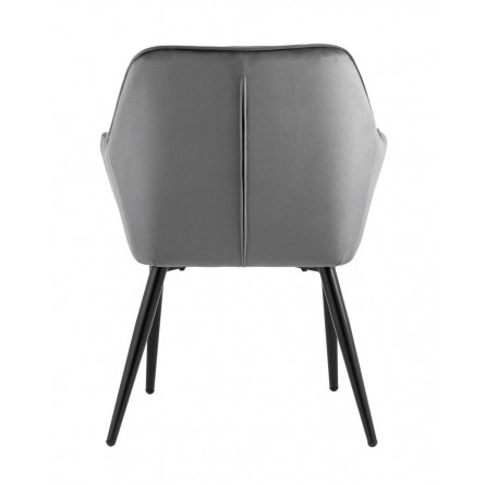 Алекса серый обивка велюр ножки металл цвет черный