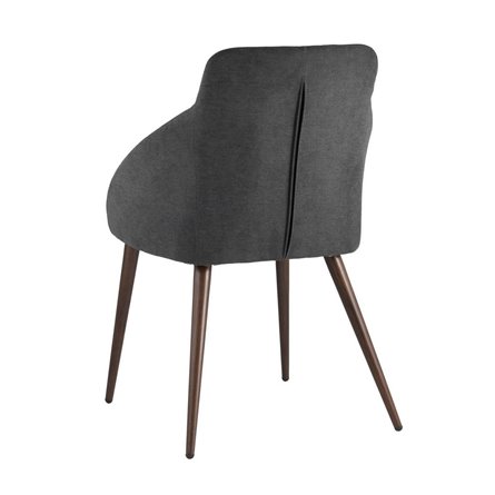 Квини серый обивка плотная ткань, стальные ножки