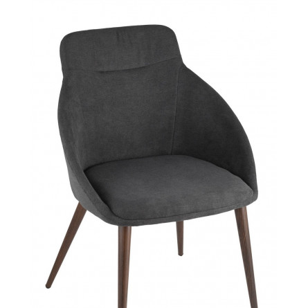 Квини серый обивка плотная ткань, стальные ножки