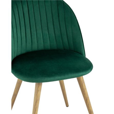 Лион Страйпс зеленый обивка из велюра спинка с вертикальной прострочкой металлический каркас с п