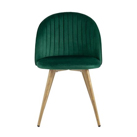 Лион Страйпс зеленый обивка из велюра спинка с вертикальной прострочкой металлический каркас с п