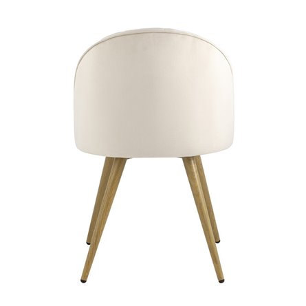 Лион Страйпс кремовый обивка из велюра спинка с вертикальной прострочкой металлический каркас с