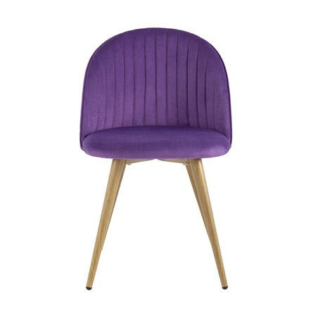 Лион Страйпс лиловый обивка из велюра спинка с вертикальной прострочкой металлический каркас с п
