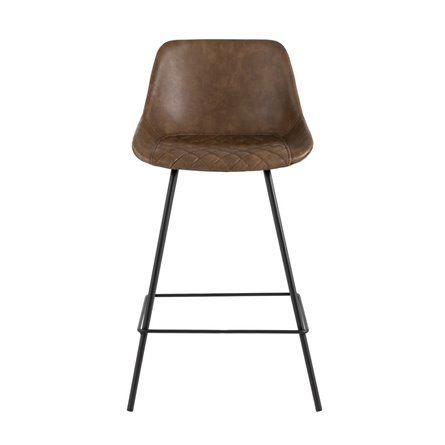 TEXAS мягкая обивка из экокожи, цвет коричневый, ножки черные металл