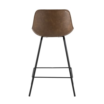 TEXAS мягкая обивка из экокожи, цвет коричневый, ножки черные металл