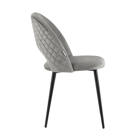 Прайм экокожа серый полипропилен, стальные черные ножки