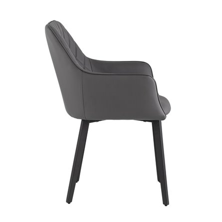 Прайм экокожа серый полипропилен, стальные черные ножки