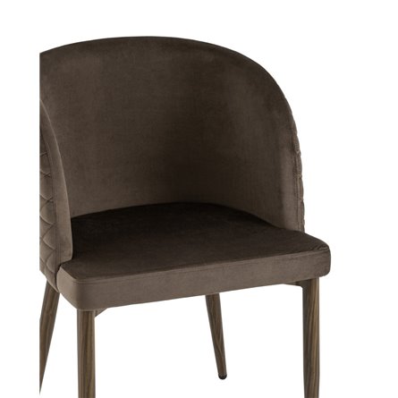 Оскар велюр коричневый ножки металл под дерево