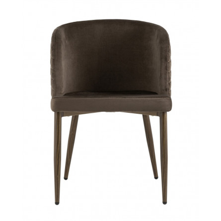 Оскар велюр коричневый ножки металл под дерево