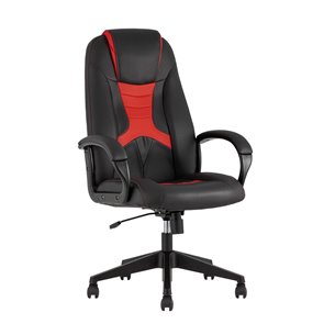 TopChairs ST-CYBER 8 RED ткань/экокожа черный/красный