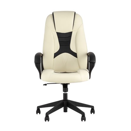 TopChairs ST-CYBER 8 белый/черный эко.кожа крестовина пластик