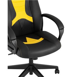 TopChairs ST-CYBER 8 черный/желтый эко.кожа крестовина пластик