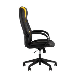 TopChairs ST-CYBER 8 черный/желтый эко.кожа крестовина пластик