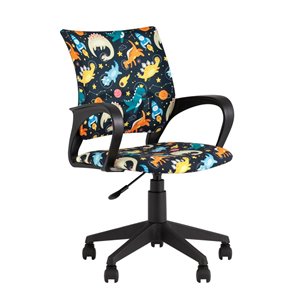 TopChairs ST-CYBER 9 GREEN ткань/экокожа черный/зеленый