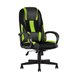 TopChairs ST-CYBER 9 GREEN ткань/экокожа черный/зеленый