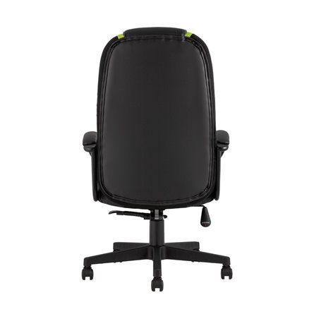 TopChairs ST-CYBER 9 GREEN ткань/экокожа черный/зеленый