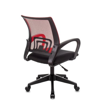 TopChairs ST-Basic офисное сетка/ткань красный крестовина пластик механизм Пиастра